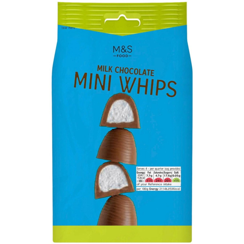 Marks & Spencer Mini mléčné čokoládové bonbony s lehkou pěnou