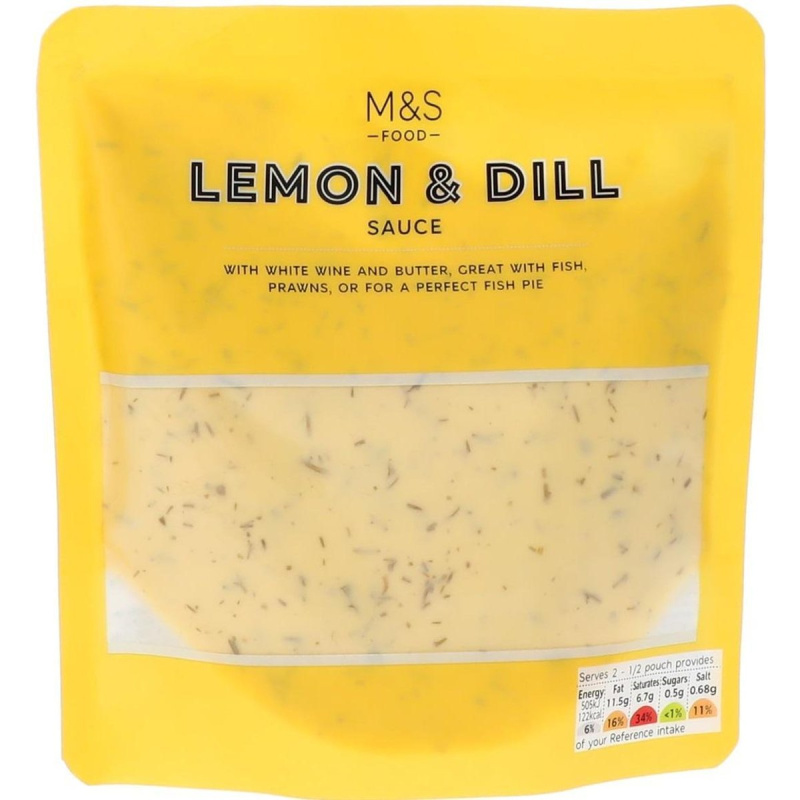 Marks & Spencer Krémová omáčka s rybím vývarem, bílým vínem, koprem a citrónovou šťávou