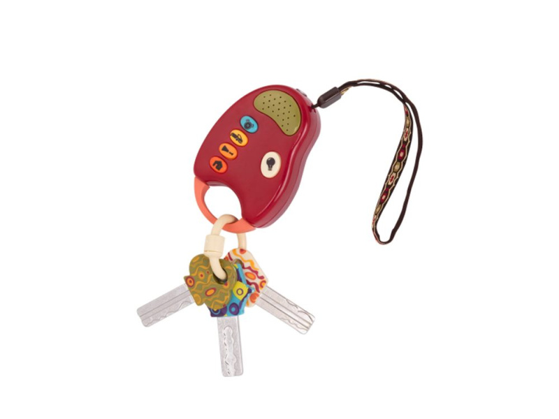 B.Toys Klíčky k autu FunKeys, červené