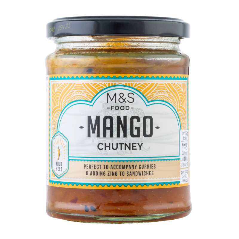 Marks and Spencer Mangové chutney ochucené směsí koření Garam masala