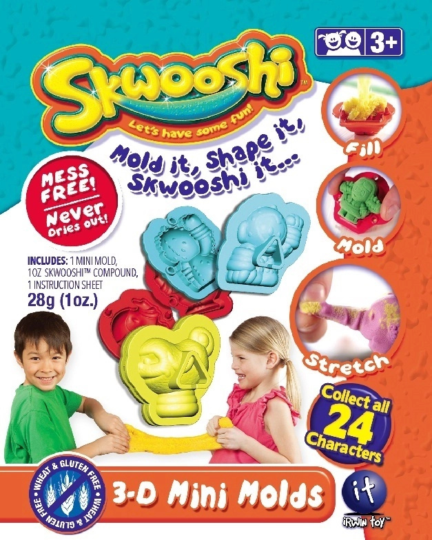 Skwooshi sběratelské sáčky s modelínou a 3D mini formičkou