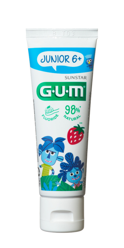 GUM Sunstar GUM Junior zubní gel pro školáky Jungle Buddies (6-12 let), 50 ml