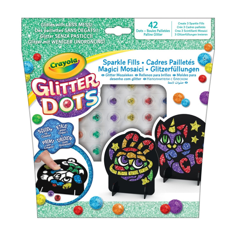 Crayola Glitter Dots mozaikové rámečky – třpytivá kreativní sada pro děti