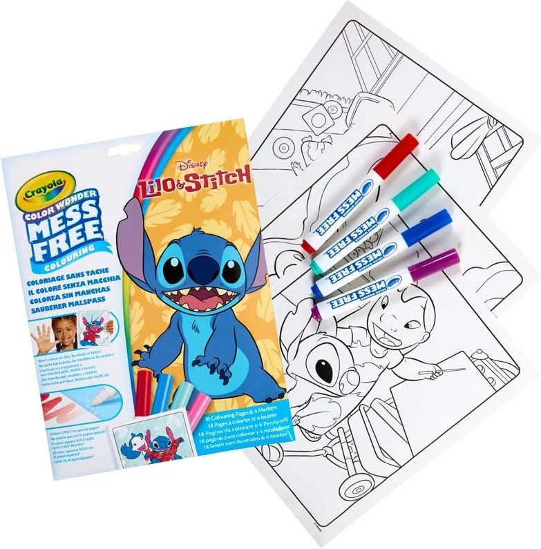 crayola omalovánky lilo a stitch colour wonder + 4 fixy