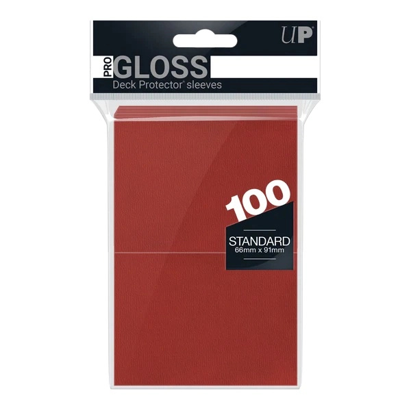Ultra PRO PRO-Gloss obaly na karty standardní velikosti červené (100 ks)