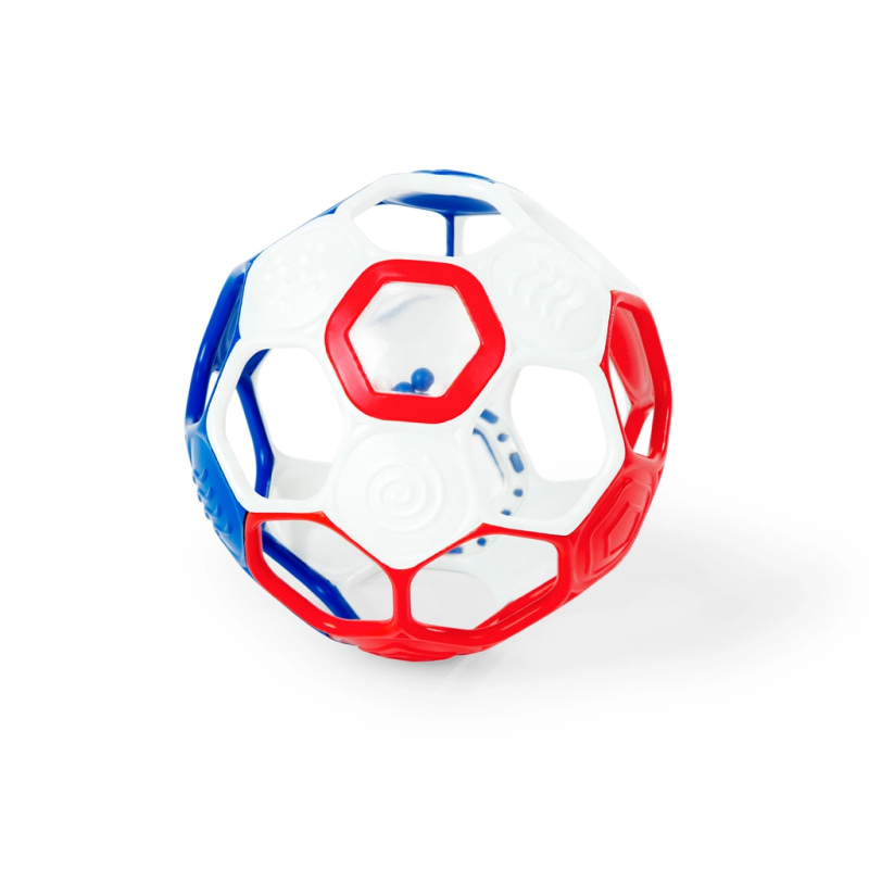 Oball chrastící míč Grippin' Goals Rattle Ball červená/bílá/modrá 10 cm