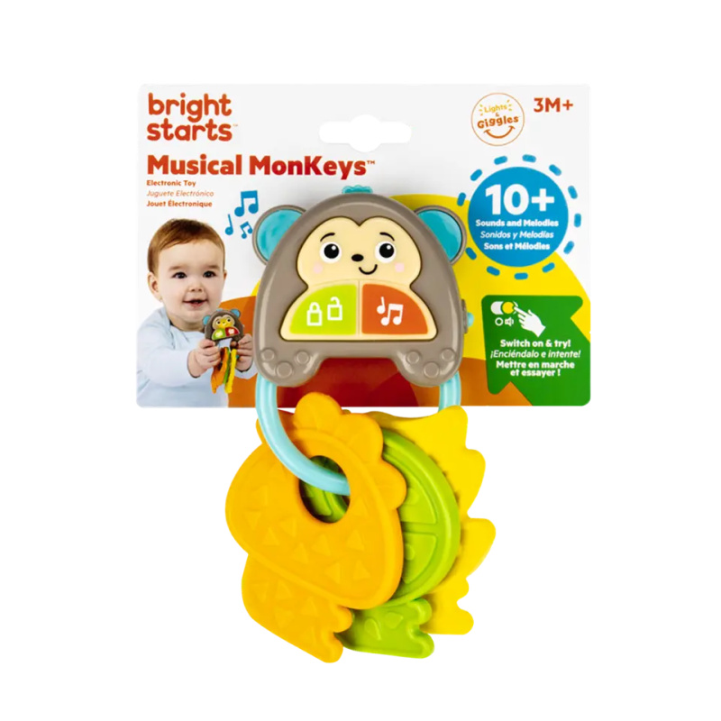 BRIGHT STARTS Hračka hudební klíče MonKeys™ 6m+