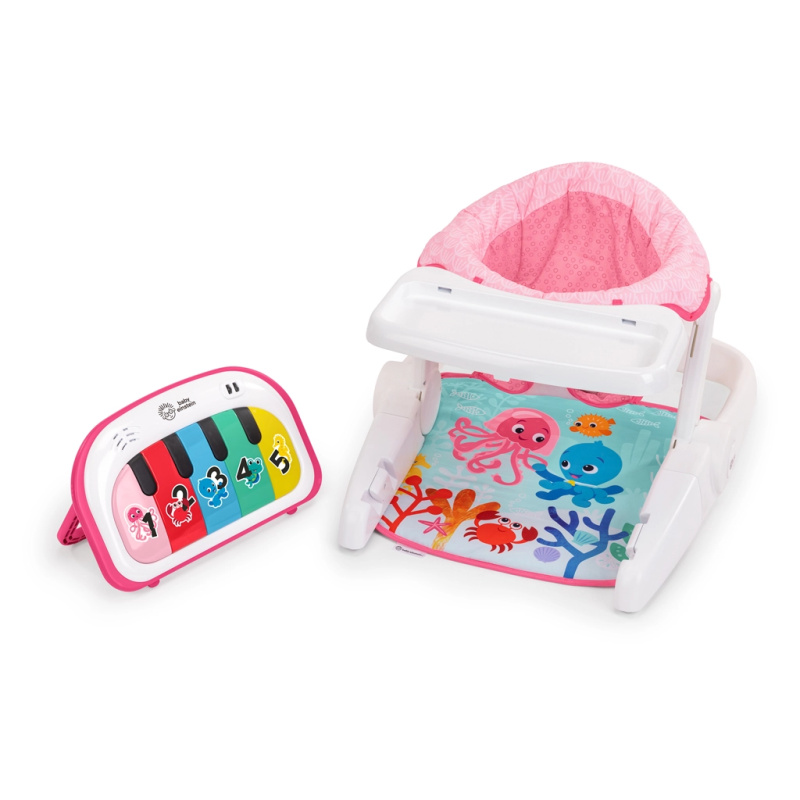 Baby Einstein interaktivní sedátko 4v1 Tappin' Tunes Learn-to-Sit růžové