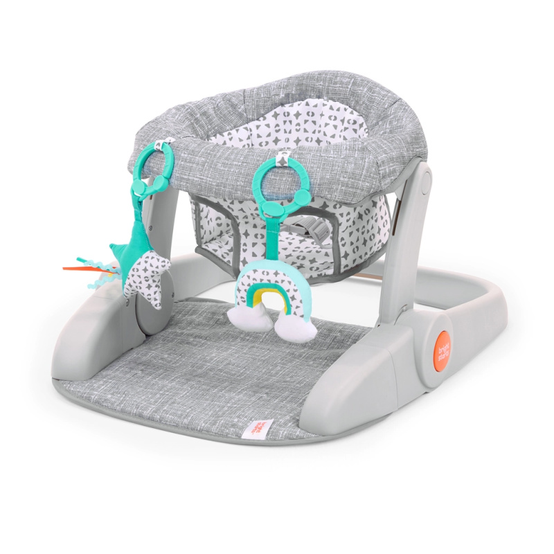 Bright Starts učicí sedátko s hračkami Learn-to-Sit Grey