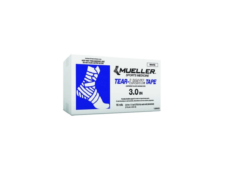 Mueller Tear-Light® Tape, bílá, 7,6 cm x 6,8 m, 16 ks