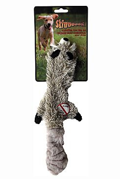Hračka pes Mýval pískací Skinneeez 38 cm
