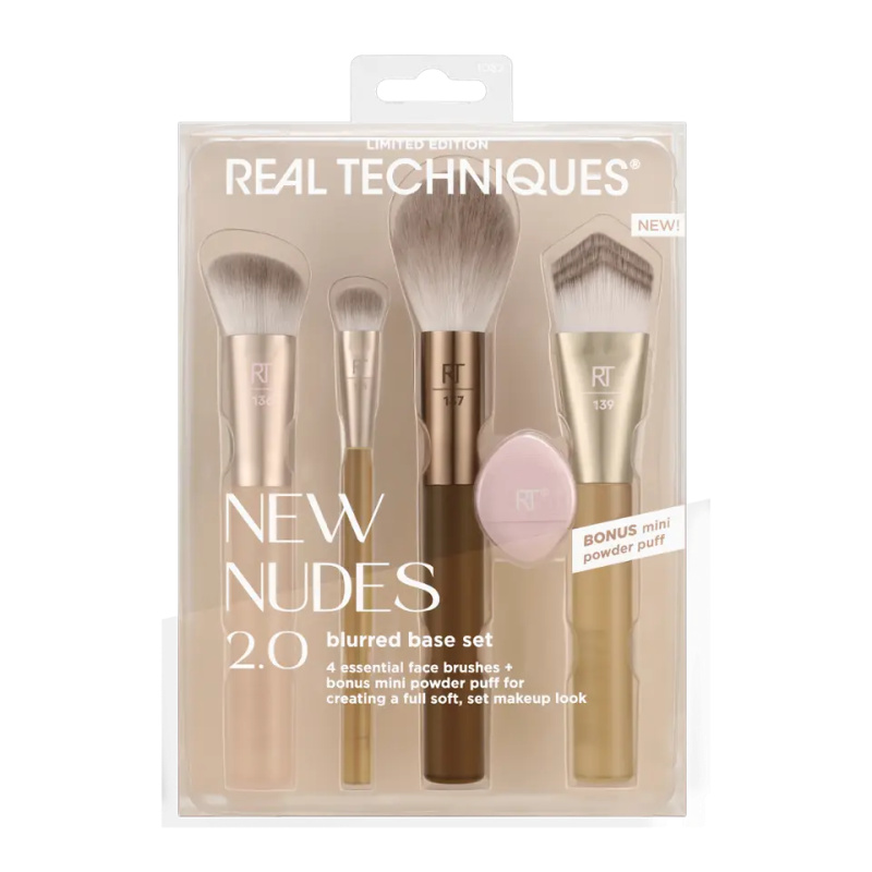 Real Techniques Sada štětců na obličej New Nudes