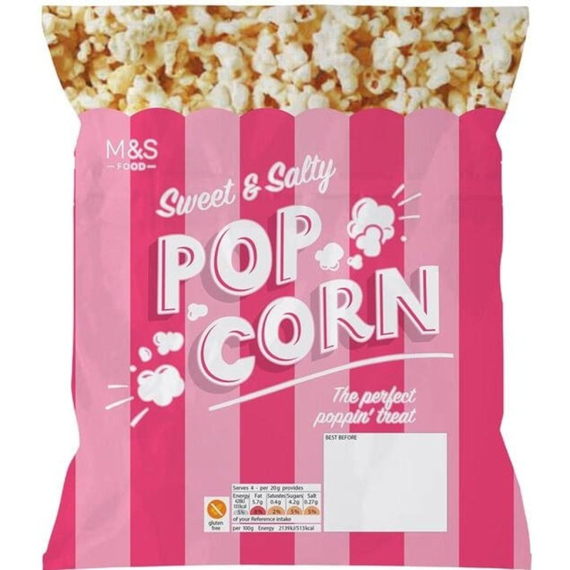 Marks & Spencer Sladký a slaný popcorn