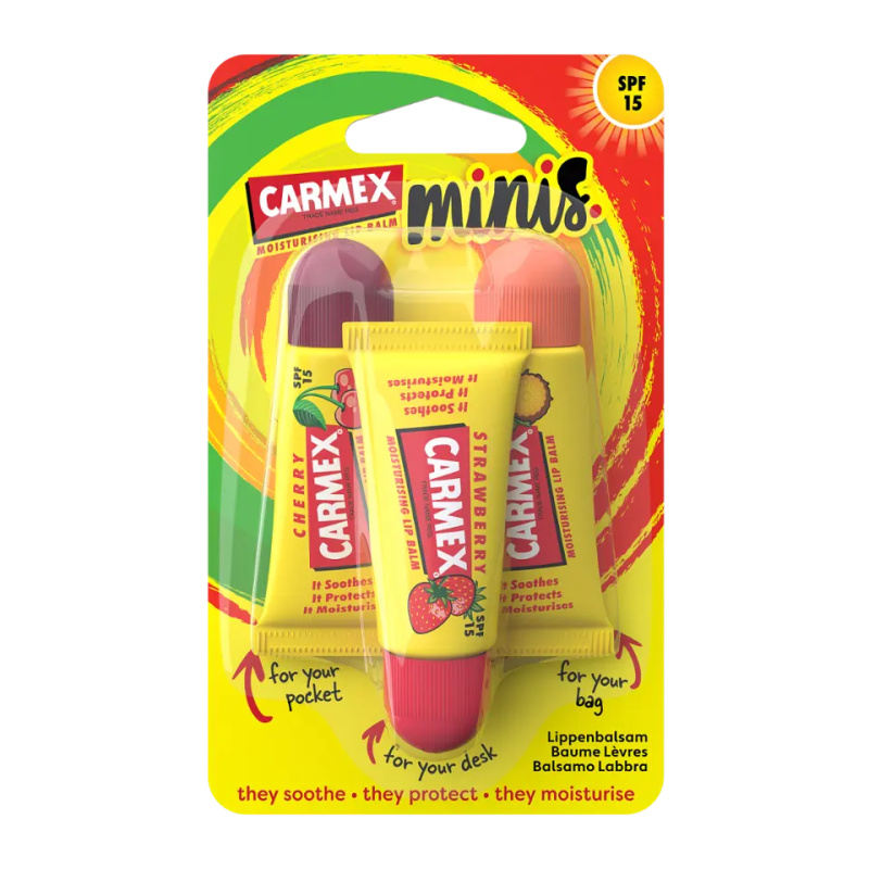 Carmex Balzám na rty minis SPF 15 3 ks