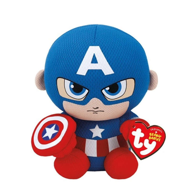 Beanie Babies Marvel CAPTAIN AMERICA, 15 cm (1)