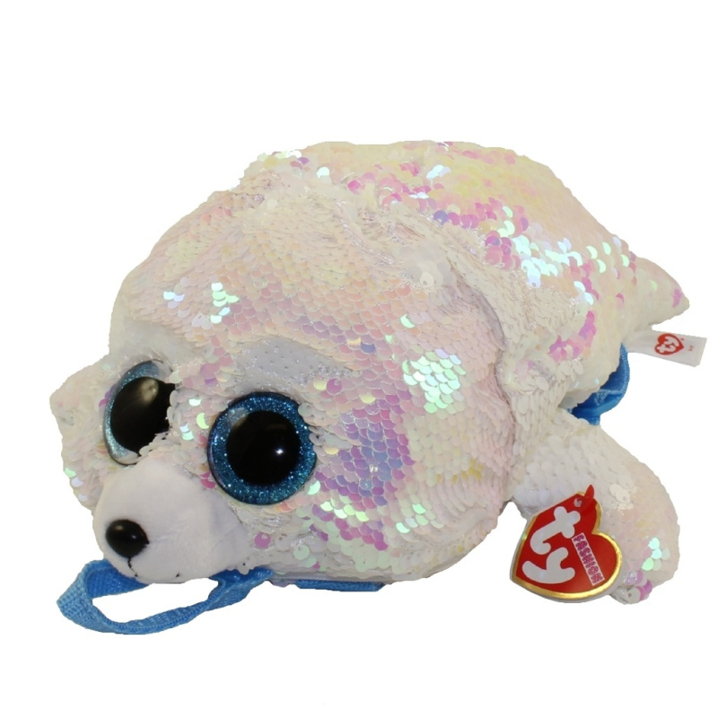 Ty Fashion Sequins batůžek s otočnými flitry Icy tuleň