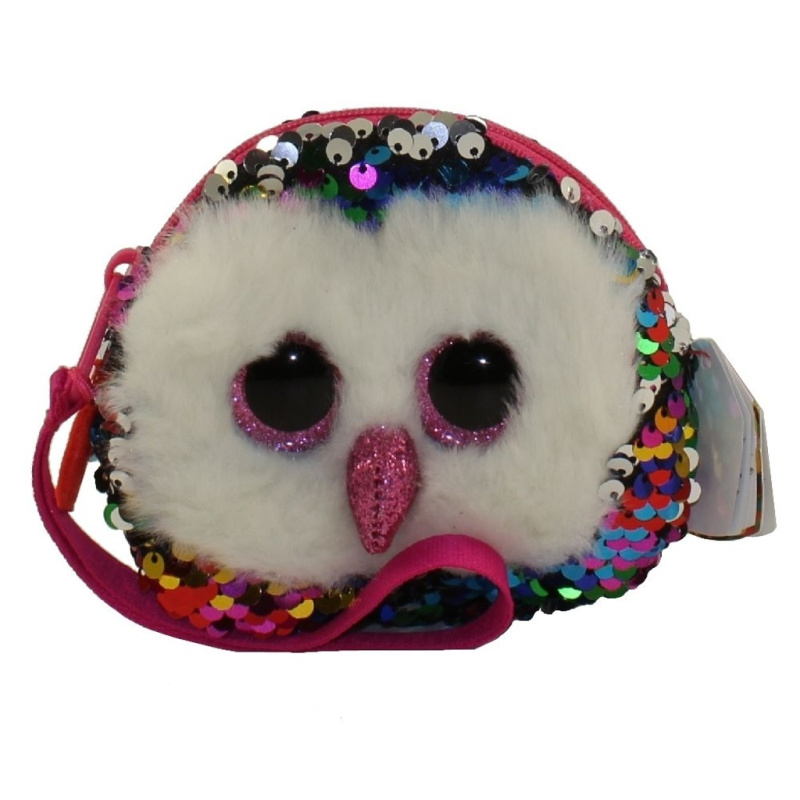 Ty Fashion Sequins peněženka s otočnými flitry Owen sova