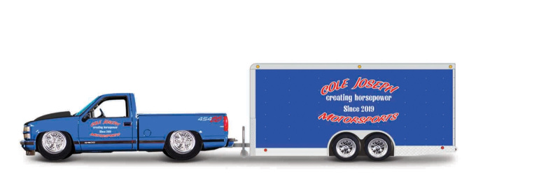 Maisto - Design Tow & Go, 1993 Chevrolet 454 SS Pickup Car Trailer, 1:64