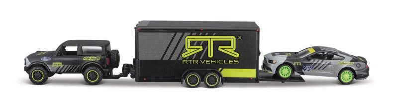 Maisto - Ford Bronco 2021, Car Trailer, Ford Mustang GT 2015, 1:64
