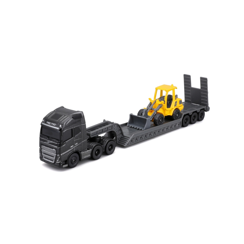 Maisto Mini pracovní stroje, Sada velkého tahače, Scania 770S, Volvo L25H Wheel Loader with Bucket