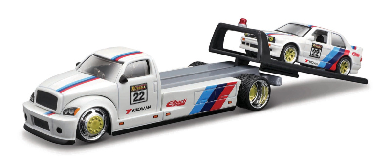 Maisto - Design Elite Transport, Maisto Flatbed + 1988 BMW M3, 1:64