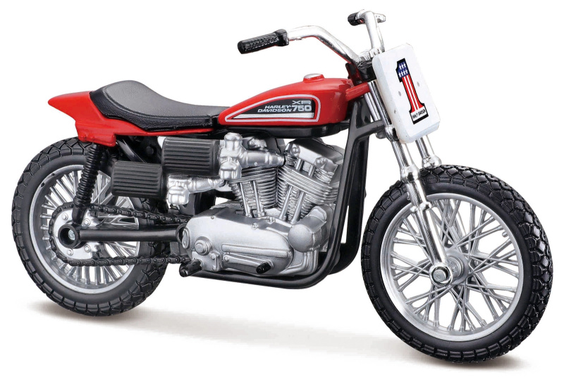 Maisto Harley Davidson Motocykl XR750 červená 1:18