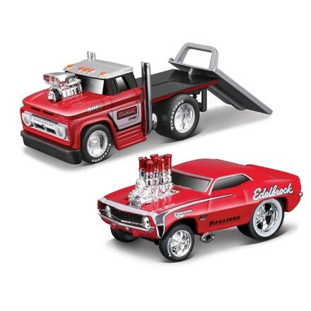 Maisto - Chevrolet C60 Flatbed 1969 Chevrolet Camaro SS, 1:64