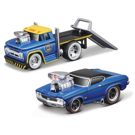 Maisto - Chevrolet C60 Flatbed 1969 Chevrolet Chevelle SS 396, 1:64