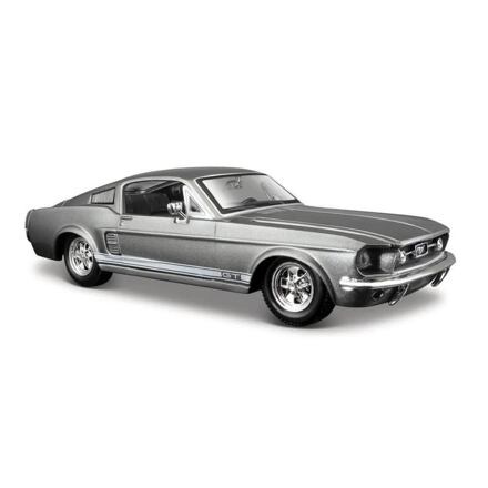 Složený model Ford Mustang GT 1967 1/24 šedý