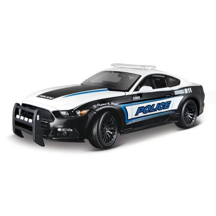 Maisto - 2015 Ford Mustang GT, černo-bílá, 1:18