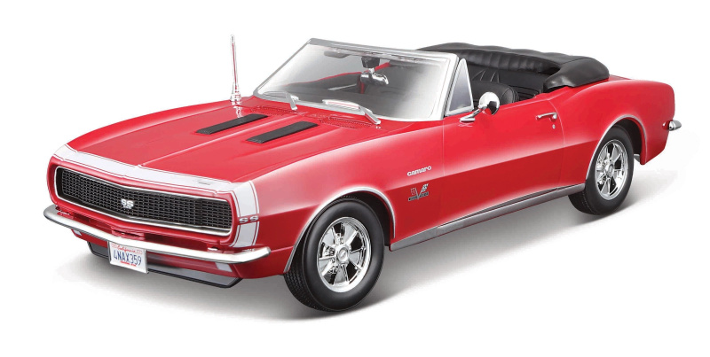 Maisto - 1967 Chevrolet Camaro SS 396 Convertible, červená, 1:18
