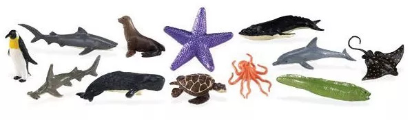 Mořský život – mini figurky mořských zvířat - 1 kus