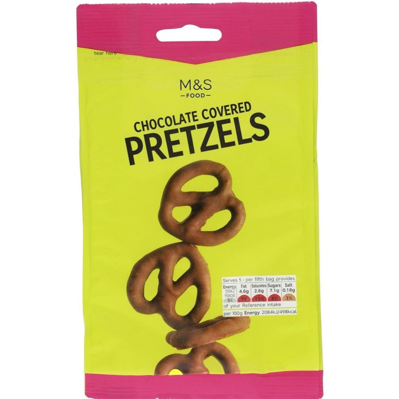 Marks & Spencer Solené pšeničné preclíky v mléčné čokoládě