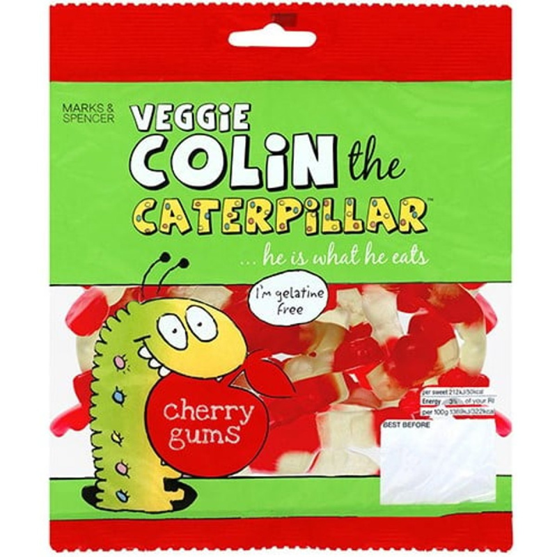 Marks & Spencer Bonbóny s třešňovou příchutí Colin the Caterpillar
