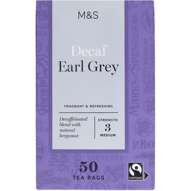 Marks & Spencer Porcovaný aromatizovaný čaj Earl Grey bez kofeinu