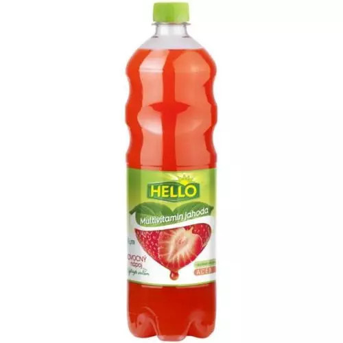 Hello ovocný nápoj multivitamin jahoda 1L