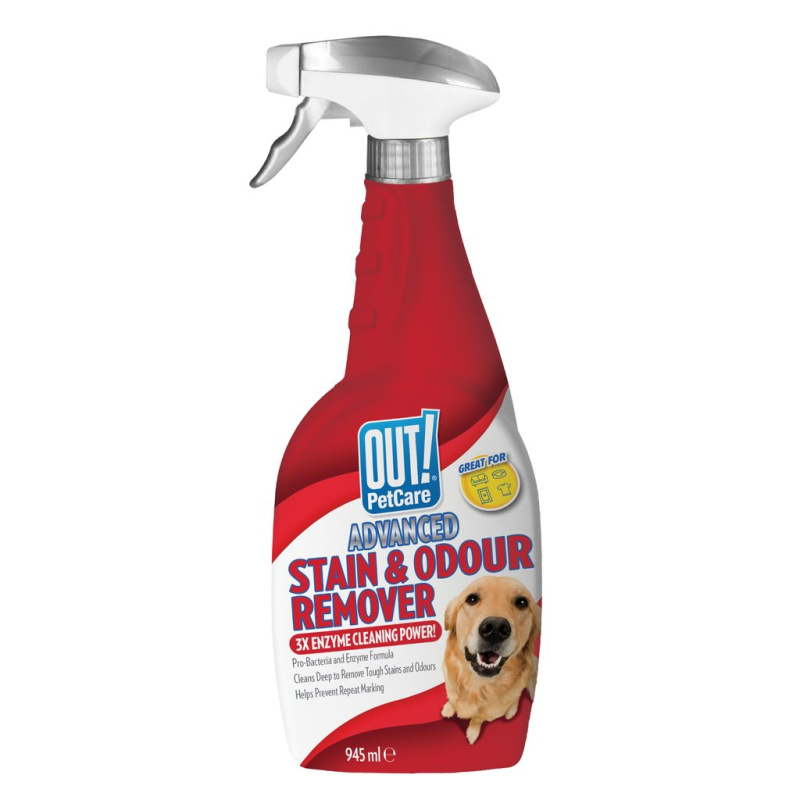 OUT! Super účinný odstraňovač zápachu a nečistot pro psy 945 ml