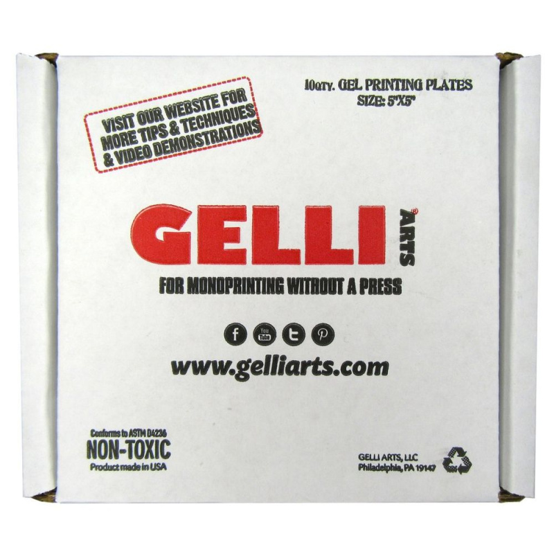 Gelli Arts Sada gelových podložek Gelli Plate - VYBERTE VELIKOST - Sada gelových podložek Gelli Plate -5"x5", 10 ks