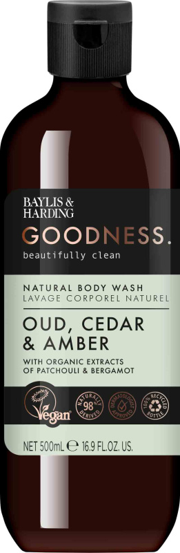 Baylis & Harding Goodness Oud, Cedar & Amber sprchový gel 500 ml