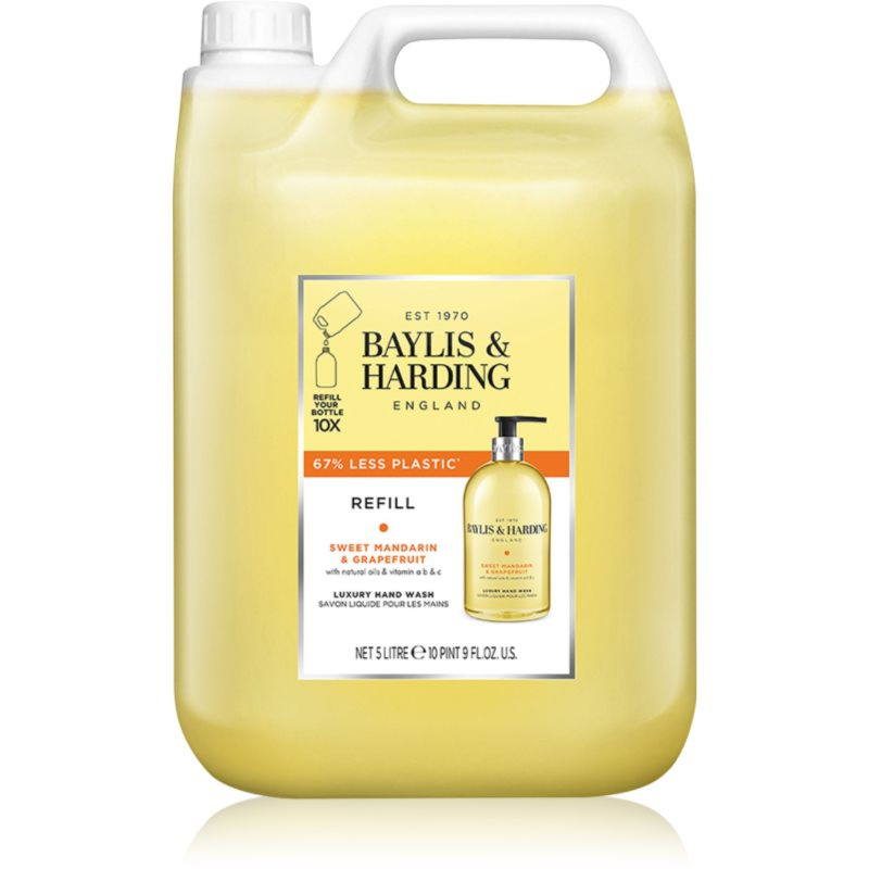 Baylis & Harding Sweet Mandarin & Grapefruit tekuté mýdlo na ruce náhradní náplň 5000 ml