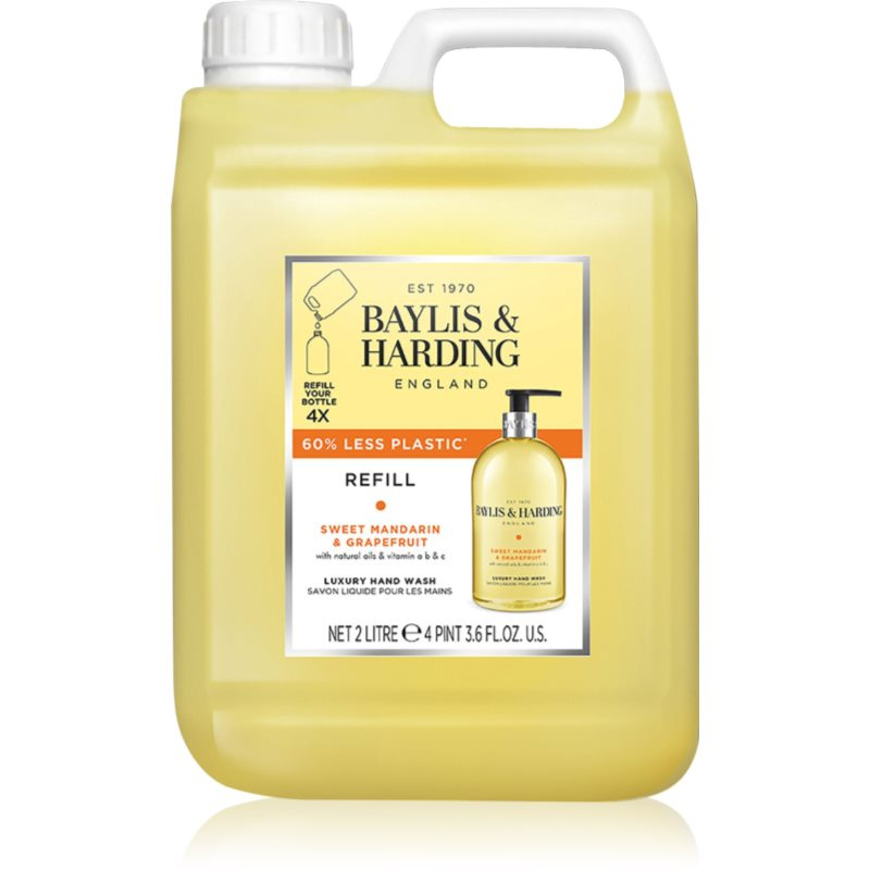 Baylis & Harding Sweet Mandarin & Grapefruit tekuté mýdlo na ruce náhradní náplň Refill 2000 ml