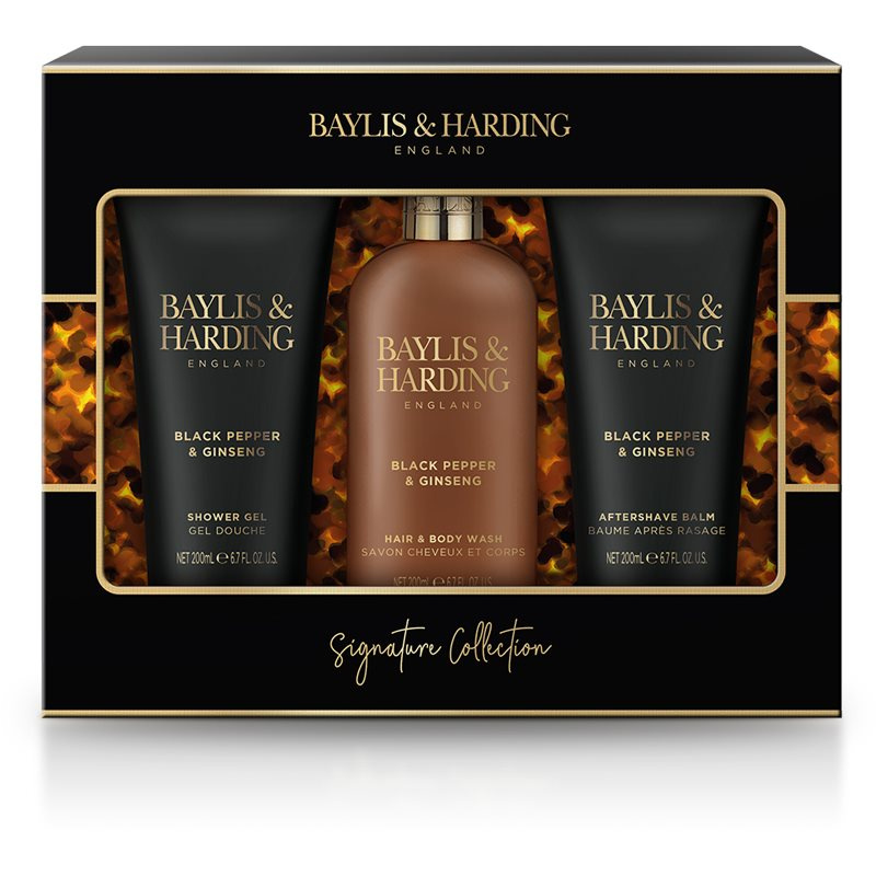 Baylis & Harding Black Pepper & Ginseng dárková sada (na obličej, tělo a vlasy) pro muže