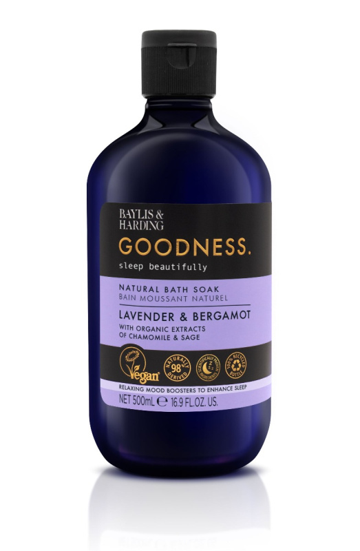 Baylis & Harding Goodness Sleep Beautifully pěna do koupele pro klidný spánek Lavender & Bergamot 500 ml