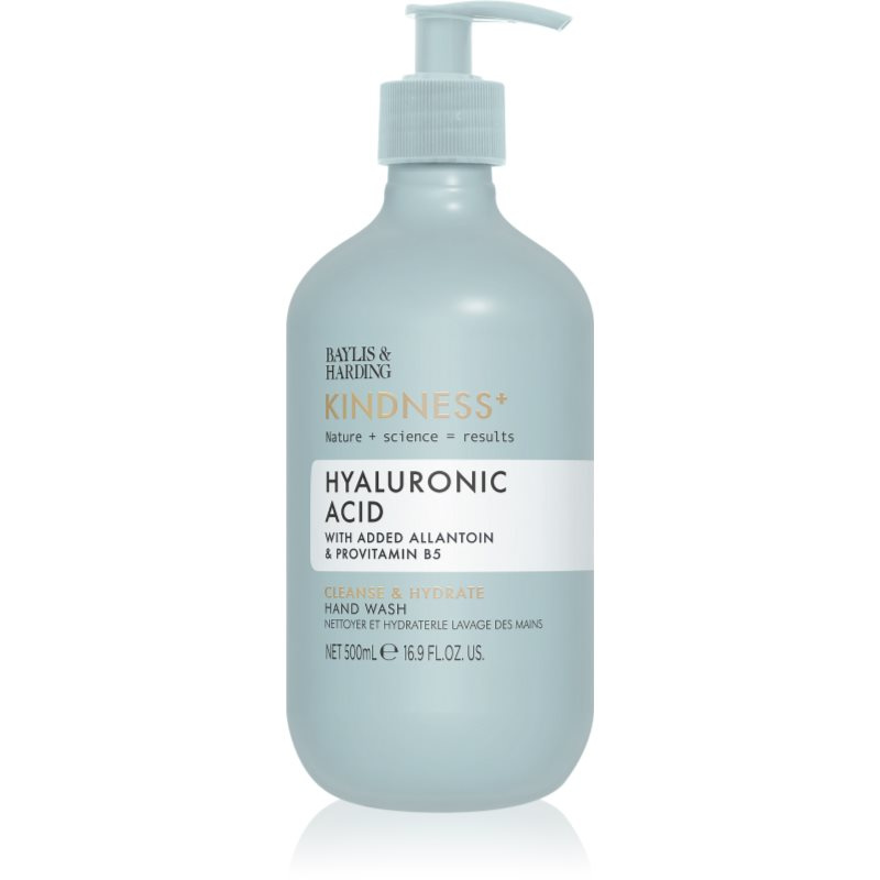 Baylis & Harding Kindness+ Hyaluronic Acid tekuté mýdlo na ruce s hydratačním účinkem vůně Pear & Neroli 500 ml