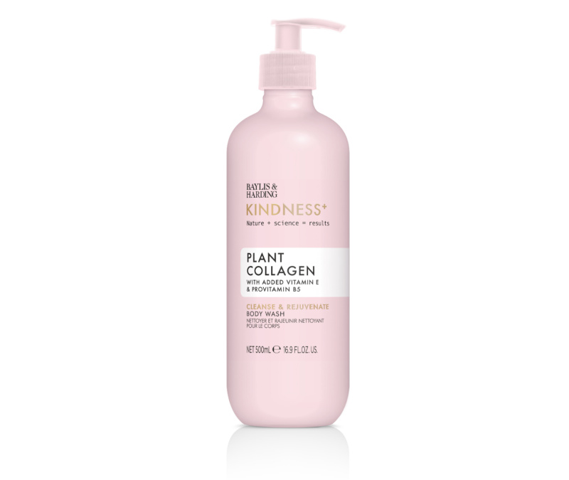 Baylis & Harding Kindness+ Plant Collagen revitalizační sprchový gel vůně Coconut Milk & Rose Water 500 ml