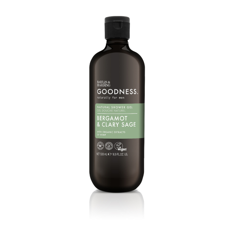 Baylis & Harding Goodness Bergamot & Clary Sage sprchový gel pro muže 500 ml