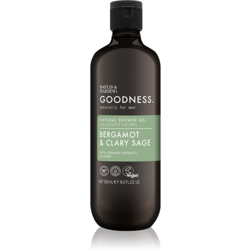 Baylis & Harding Goodness Bergamot & Clary Sage sprchový gel pro muže 500 ml