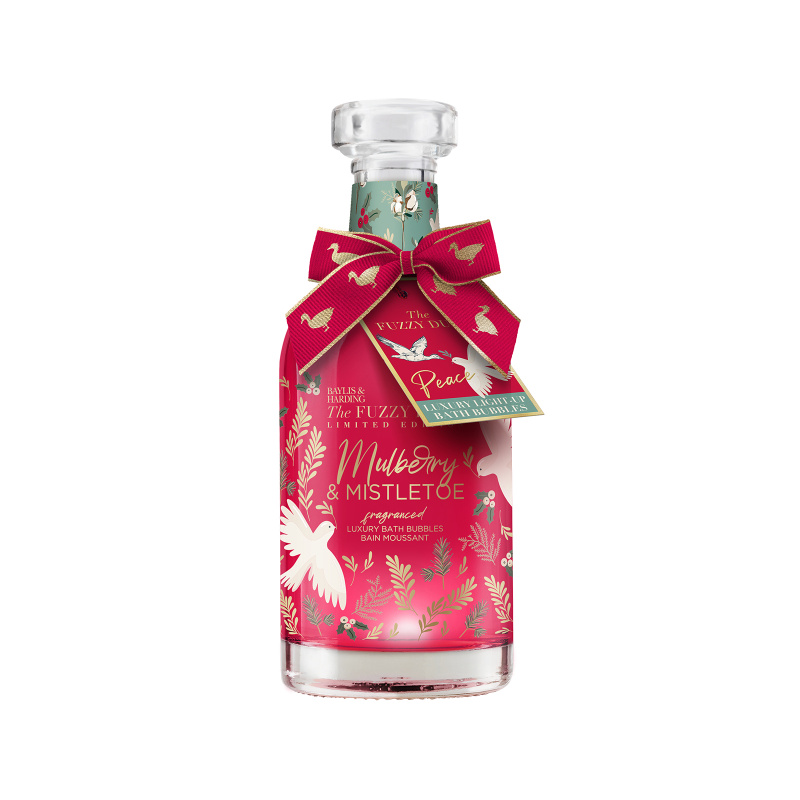 Skleněná karafa s pěnou do koupele, 500 ml - WINTER WONDERLAND - Baylis & Harding
