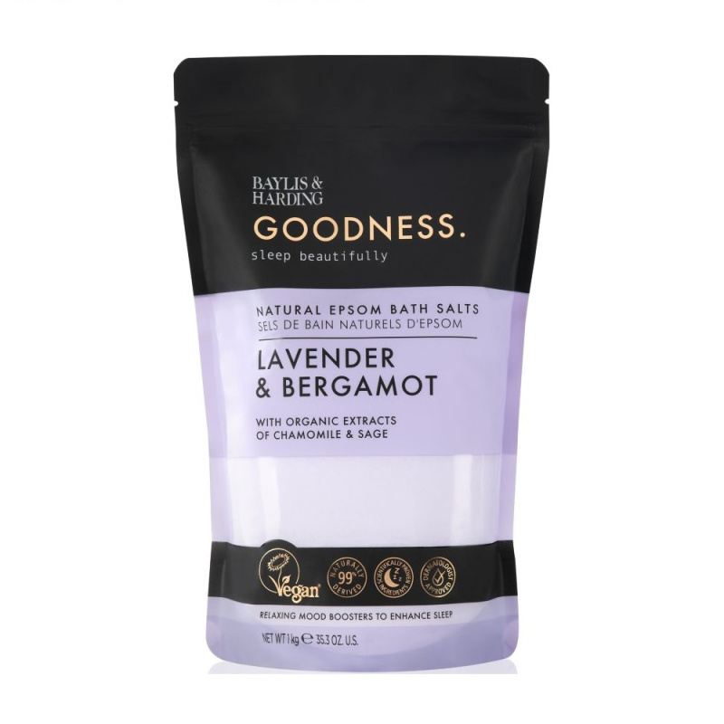 Baylis & Harding Goodness Sleep Beautifully sůl do koupele s levandulí 1 kg