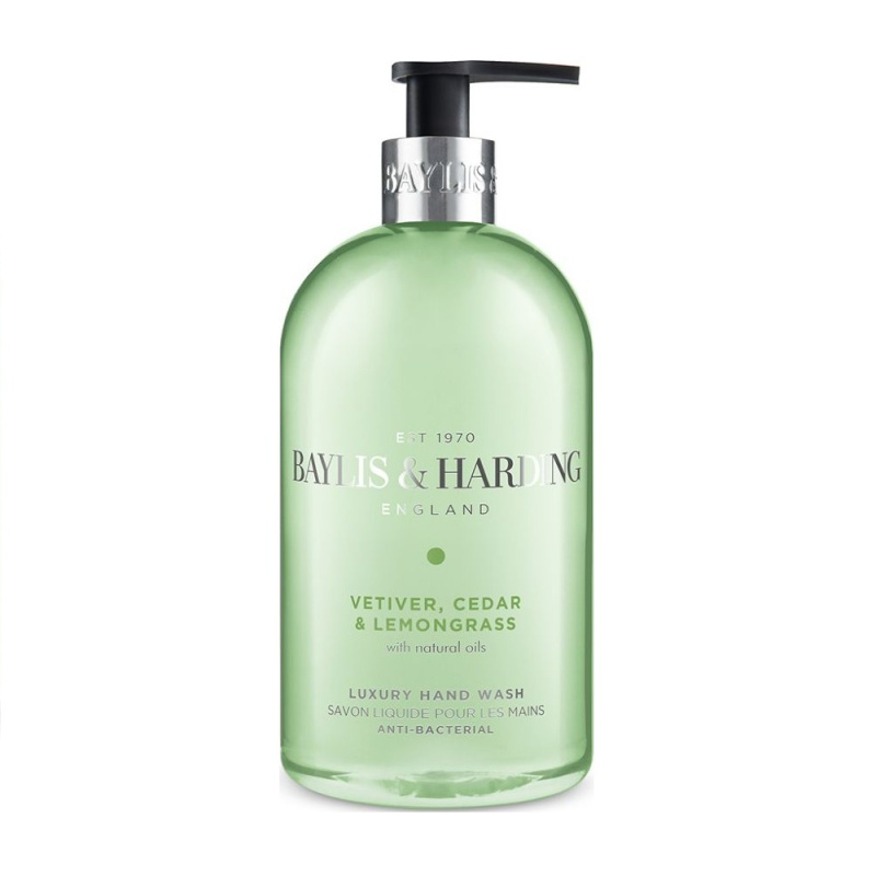 Baylis & Harding Vetiver, Cedar & Lemongrass Anti-Bacterial tekuté mýdlo na ruce 500 ml